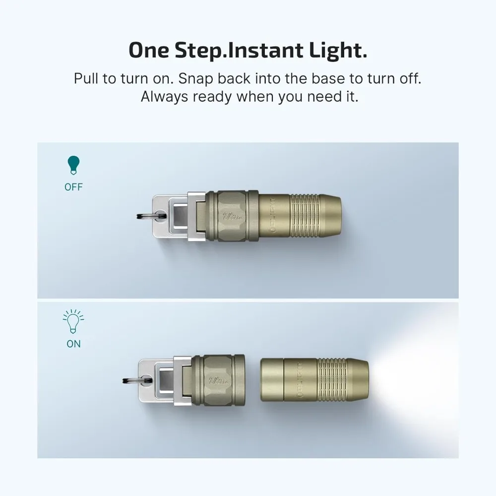 Перезаряжаемый фонарик EDC OLIGHT iUltra, мини-светодиодный брелок для ключей 80 люмен, легко купить с карманом (art.: 3920d491ef87f) - 3920d491ef87f