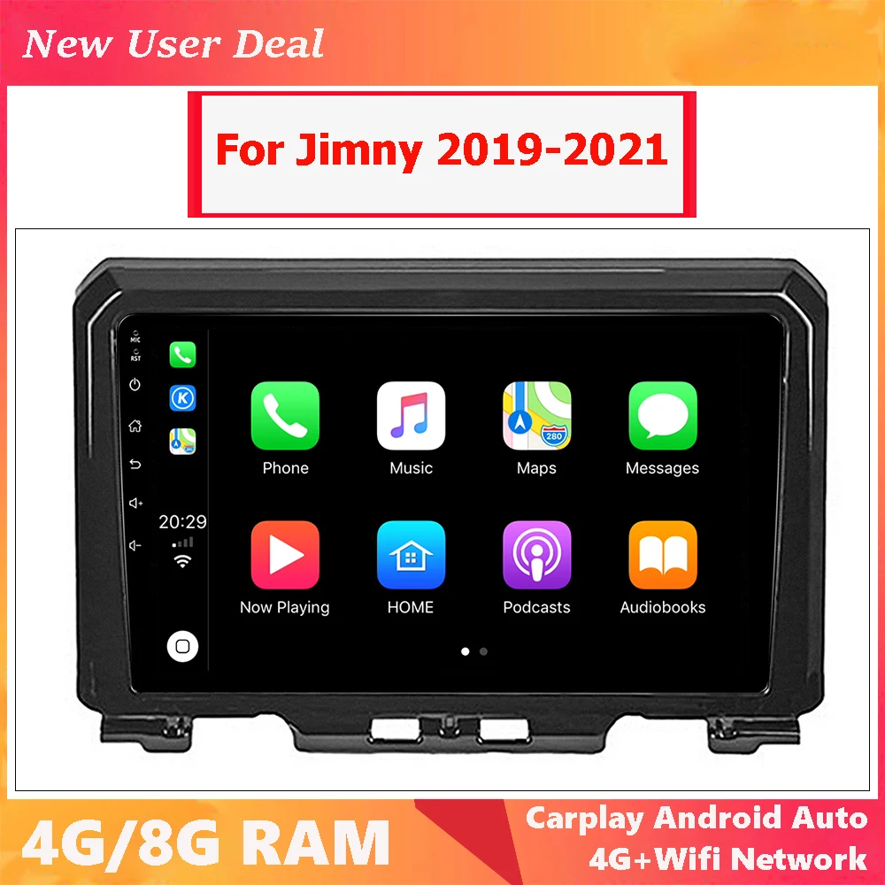 

Car Multimedia Head Unit Android 12.0 Radio for Suzuki Jimny 2019 2020 2021 JB64 with Gps Carplay 4G DSP Bluetooth RDS