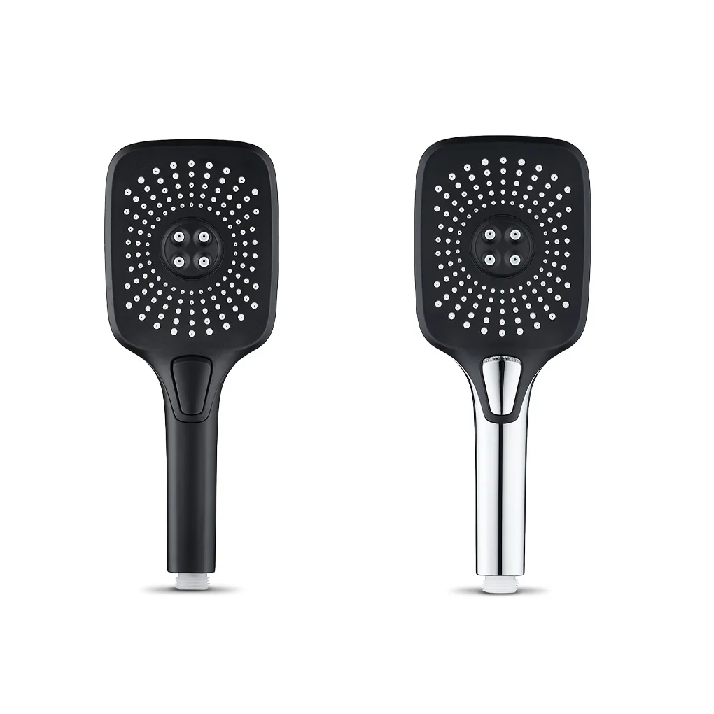 

RecabLeght 4 Modes Shower Head Rainfall Water Saving Nozzle Bathroom Accessories ShowerHead Square Plastic High Pressure Spray