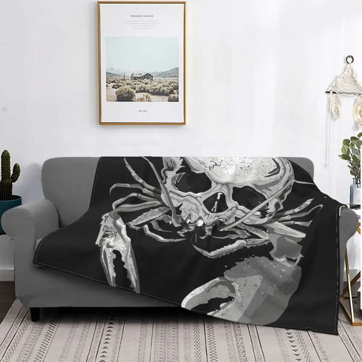 

Manta a cuadros de calavera с unicornios, для cama colcha, cubierta de cama, manta mullida a cuadros для пикника