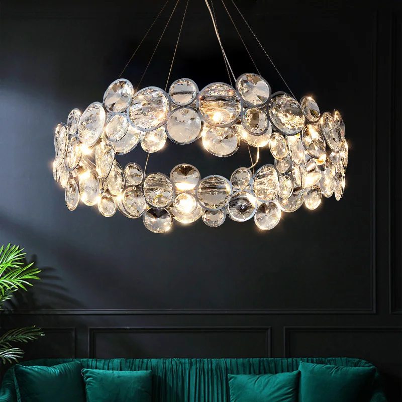 

2022 Modern Led Chandelier Living Room/Bedroom/Dining Room Creative Crystal Chandelier Glossy Decorative Ceiling Chandelier