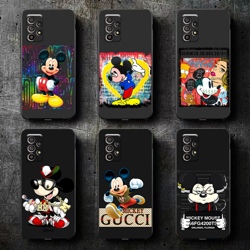 

Disney Mickey Anime Phone Case For Samsung Galaxy S8 S8 PLus S9 S9 Plus S10 S10E S10 Lite 5G Plus Silicone Cover Liquid Silicon
