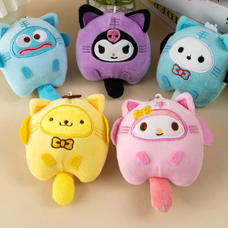 

Kawaii Sanrio Anime Kuromi My Melody Pompompurin Cute Cartoon Bag Pendant Simple Keychain Cute Things for Girls