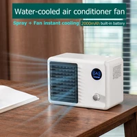 home office desktop usb rechargeable electric water spray mist cooling fan 3gear adjustable mini air conditioning humidifier fan