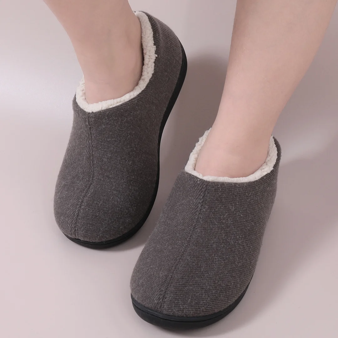 

Comwarm Women Warm Cotton Slippers Autumn Winter Bedroom Fuzzy Slippers Female Soft Fluffy Casual Comfortable Indoor Home Shoes