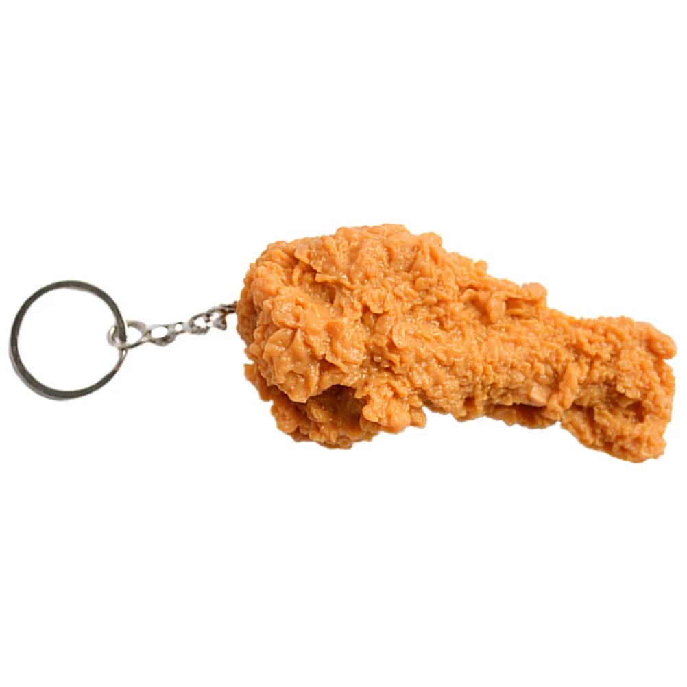 

Chicken Leg Pendant Key Chains Women Bag Hanging Simulation Food Model Pendants Car Keychain Lovely Holder Ring Handbag