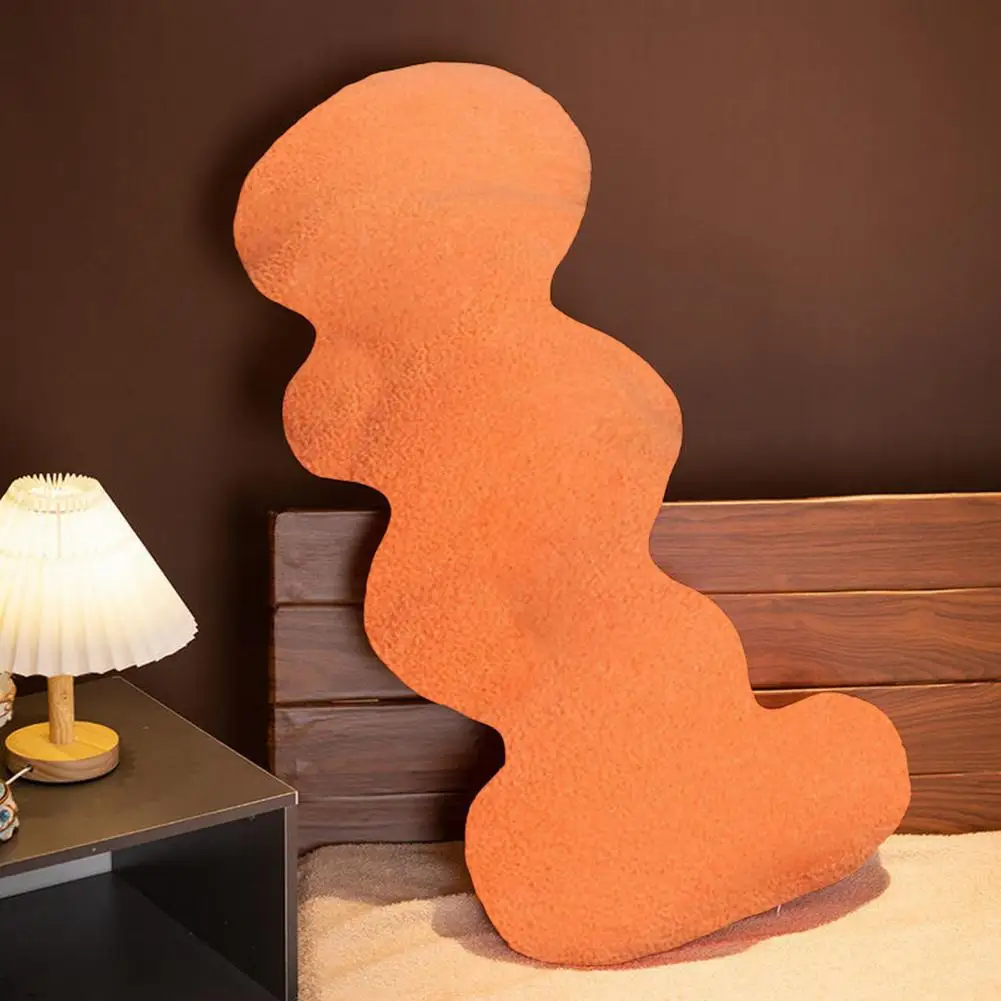

Long Throw Pillow No Deformation Pregnant Women Side Sleeping Pillow Wavy Strip Shape Plush Long Pillow Living Room Supplies