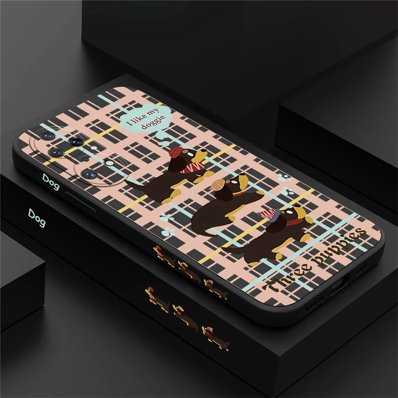 Mate 30 40 Pro 10 20 20X Case Luxury Cute Dog Pattern Cover For Huawei P30 P20 P50 P40 Lite Liquid Silicone Back