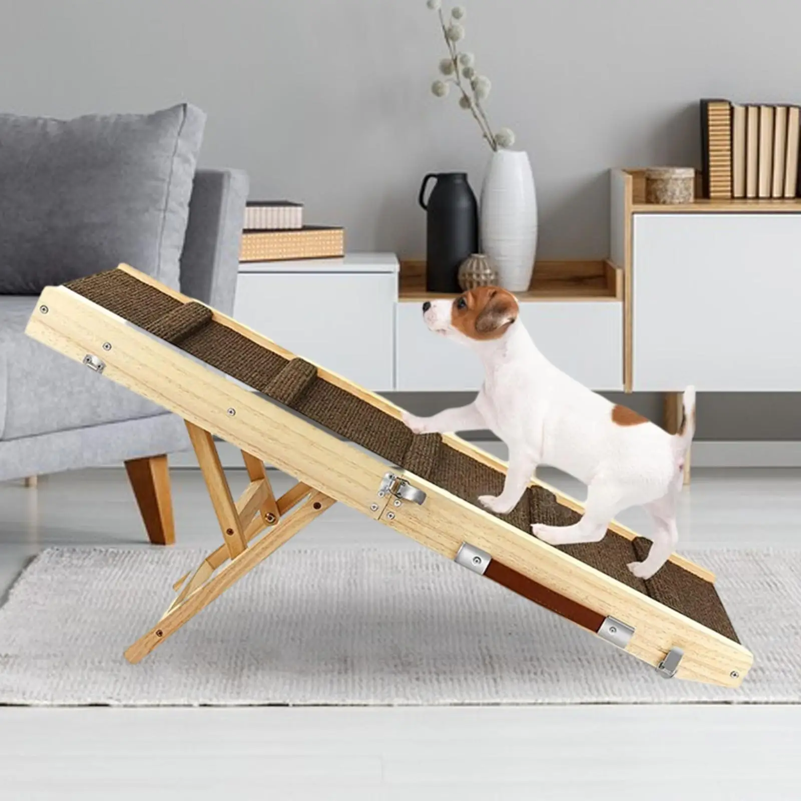 

Adjustable Dog Ramp Lightweight Folding Non Slip Durable Dog Step for Car