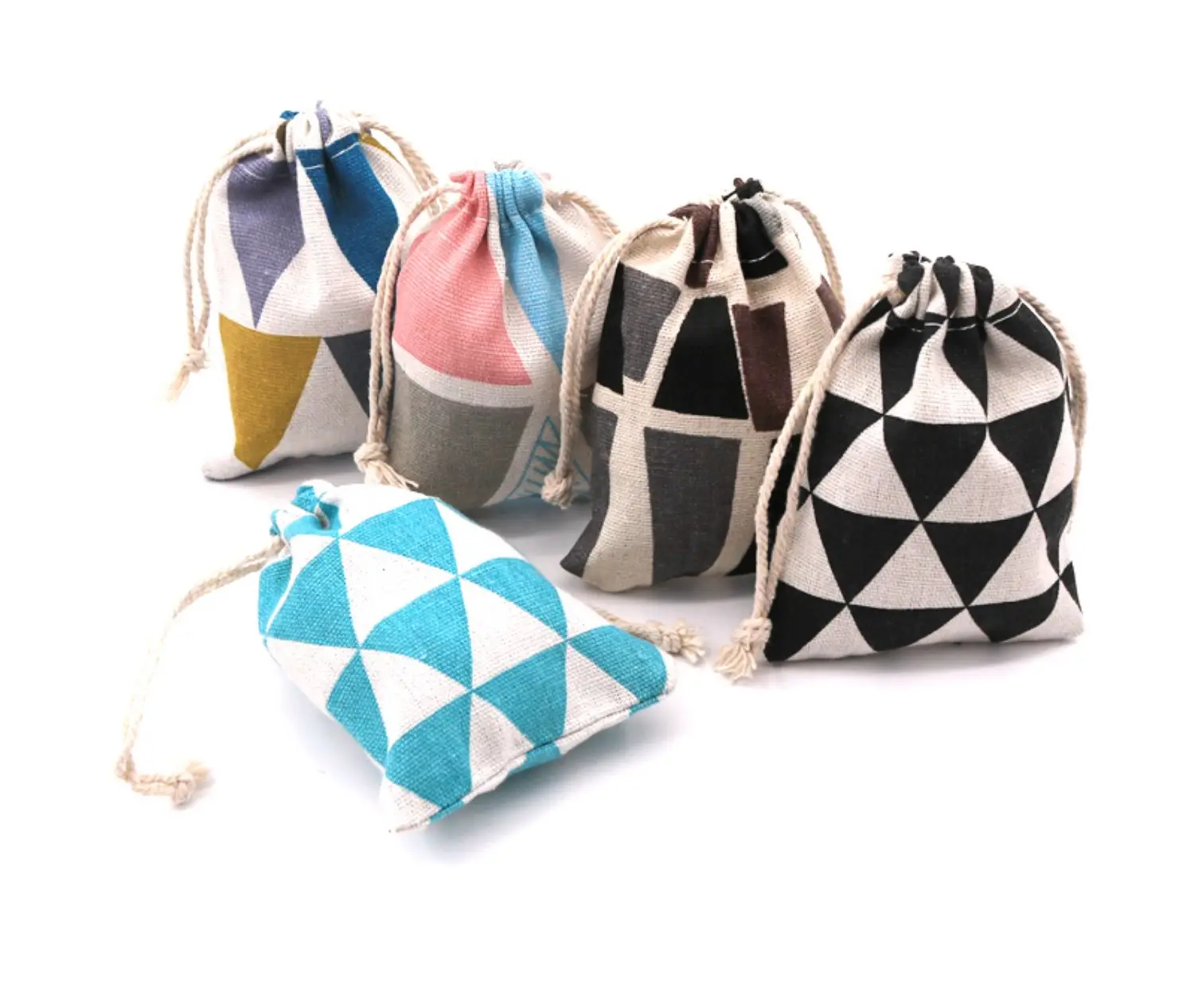 

10 шт./партия, мешочки из хлопка и льна, 9 х12 см