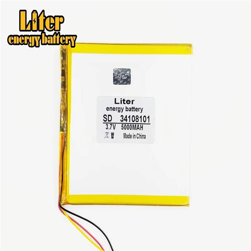 3 7 В 5000 мАч аккумулятор для планшета литий-полимерный gm 34108101 3-линейный