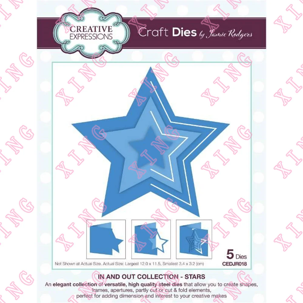 

2022 New In and Out Collection Stars Craft Die Decoration Embossing Metal Cutting Dies Diy Greeting Card Handmade Reusable Molds