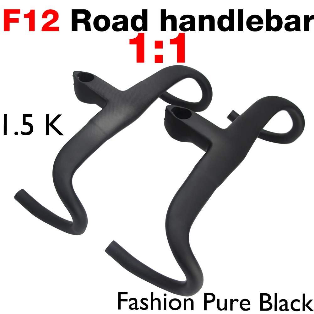 

Full Carbon Fiber Super Quality Ultra 1K Aero F12 Road Bicycle Integrated Handlebar With Stem 400/420/440mm Bike Parts