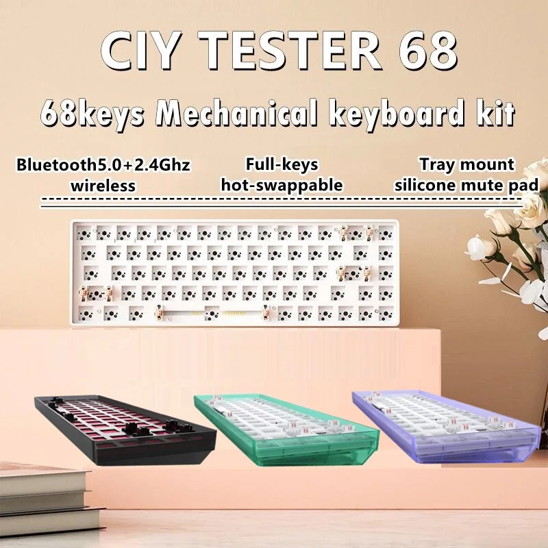 Набор для механической клавиатуры Tester68 3/5-контактная клавиатура с горячей