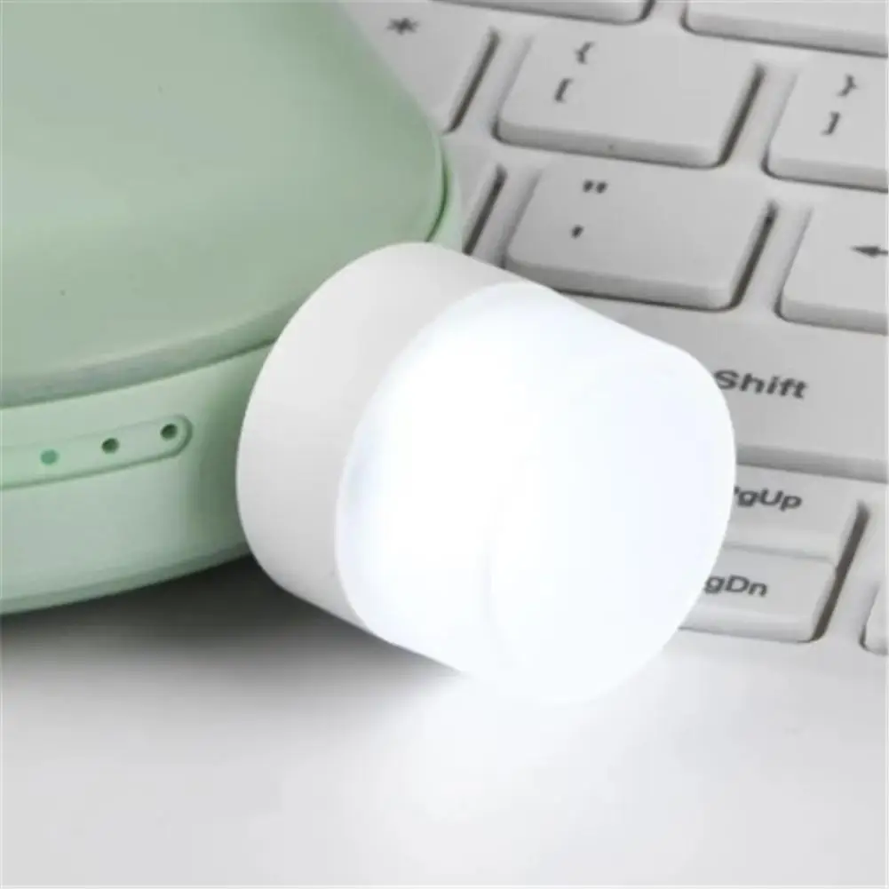 

Usb Night Light Portable Book Led Reading Light Small Round Night Light Computer Mobile Power Charging Lamp