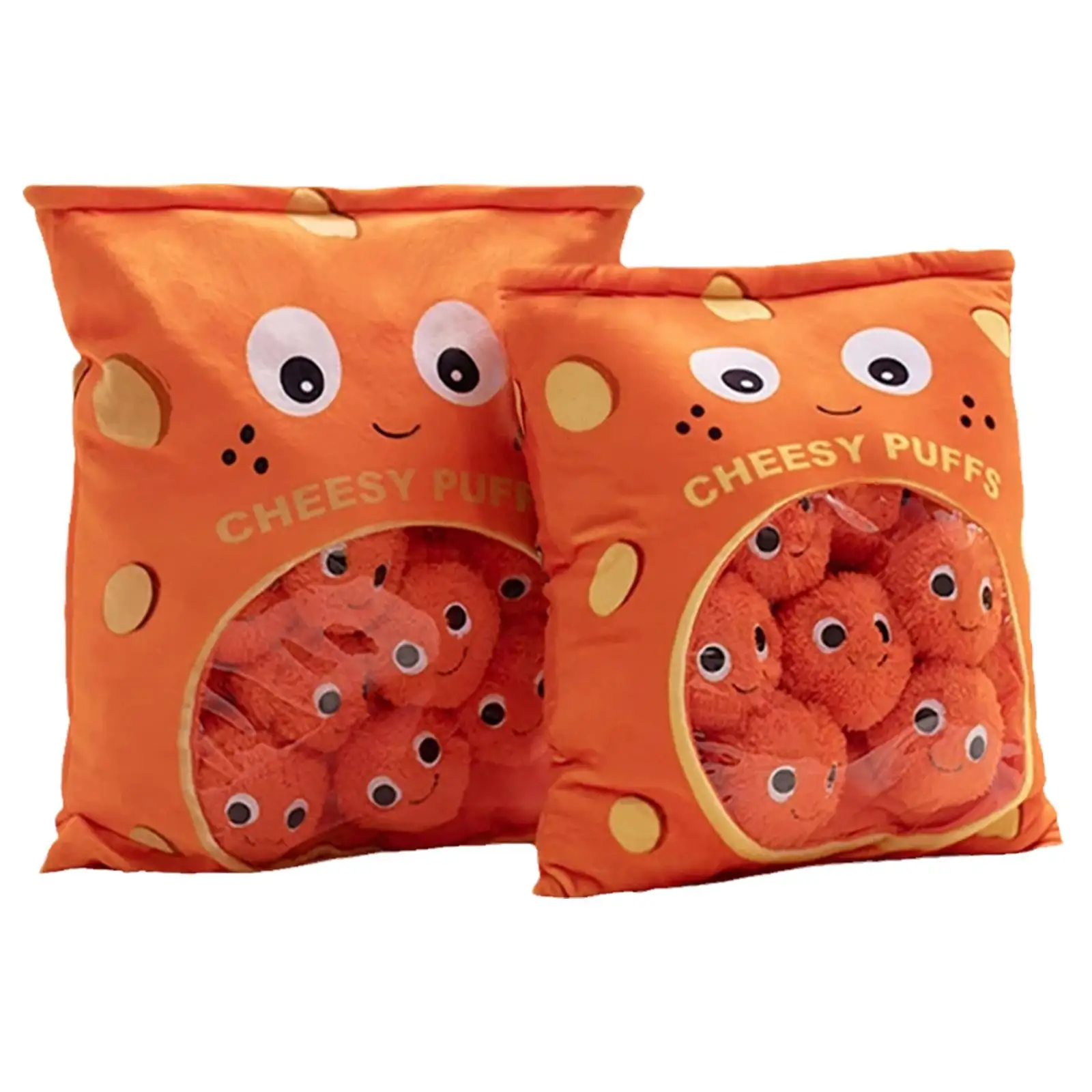 

Funny Cheesy Puff Pillow Toys Orange Color Soft Snack Plush Puff Toy For Children Kids Birthday Gift 2 Size