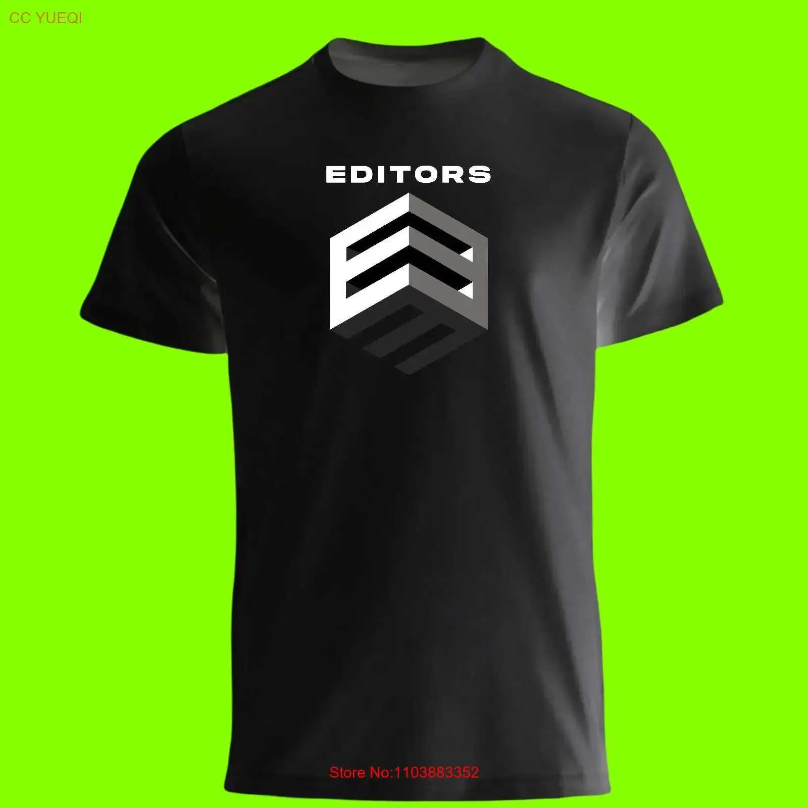 Фото Футболка Editors в стиле инди-рок/панк, винтажная, с эффектом потертости, слегка дышащая, эластичная, универсальная, для повседневной носки №1