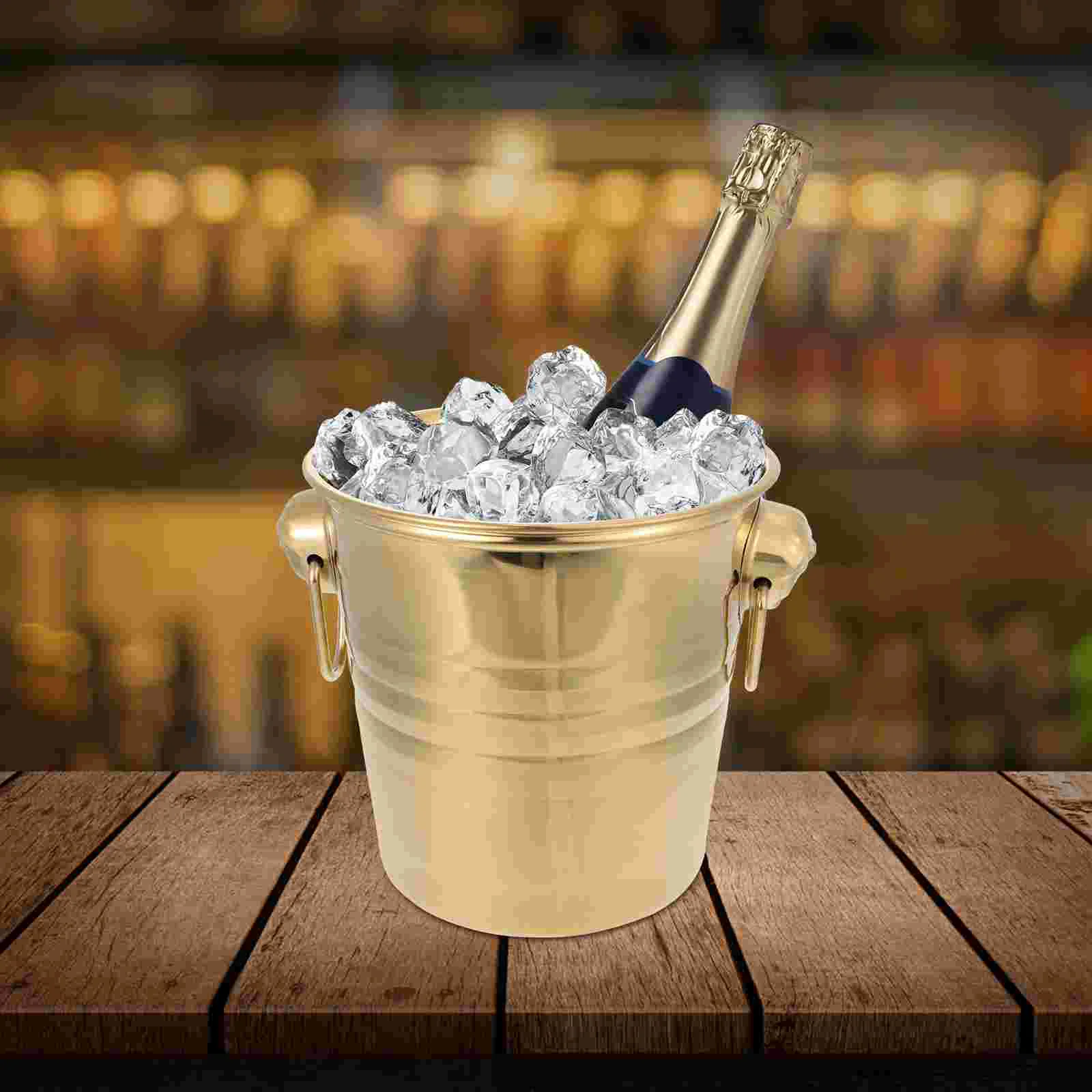 

Bucket Ice Champagne Buckets Chiller Metal Bar Tub Beverage Cooler Party Beer Cocktail Stainless Steel Insulated Large Drink