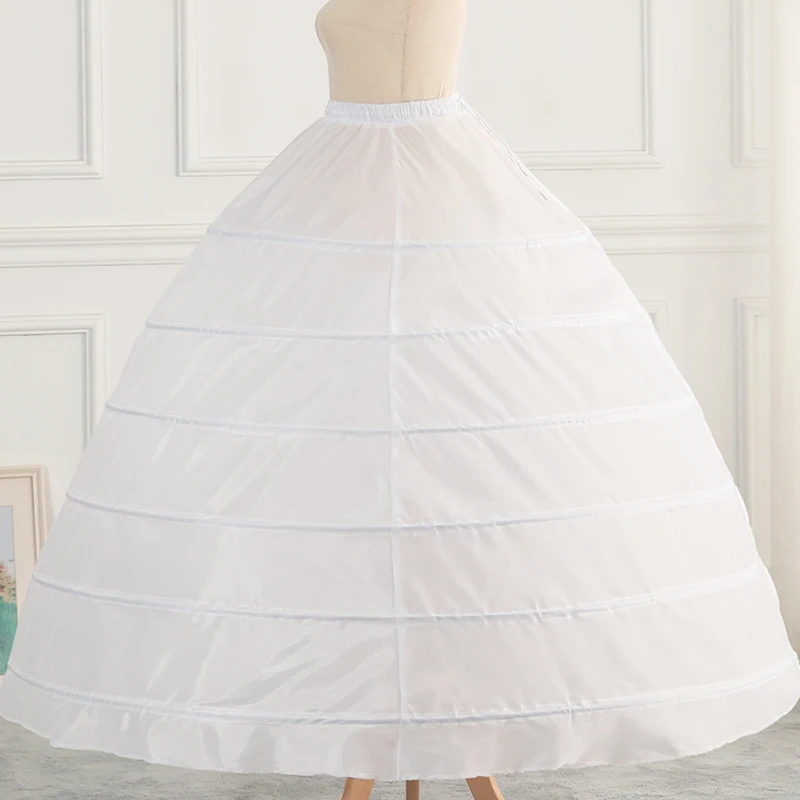 

New 6-ring White Oversized Wedding Dress Supports Fishbone Petticoat The Bridal Dress Supports Comfortable Large Styles