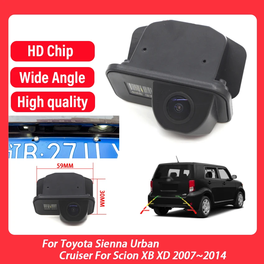 

Беспроводная Автомобильная камера заднего вида CCD, HD, RCA, для Toyota Sienna Urban Cruiser, для Scion XB XD 2007 ~ 2013 2014