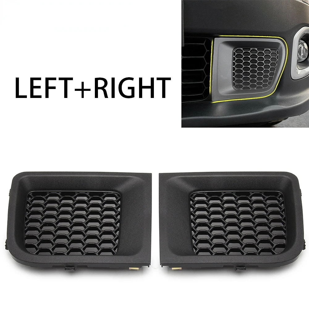 

2Pcs Car Front Bumper Lower Grille Insert Bezel Cover Trim For Jeep Renegade 2015-2017 lower wind grille Bezel Cover