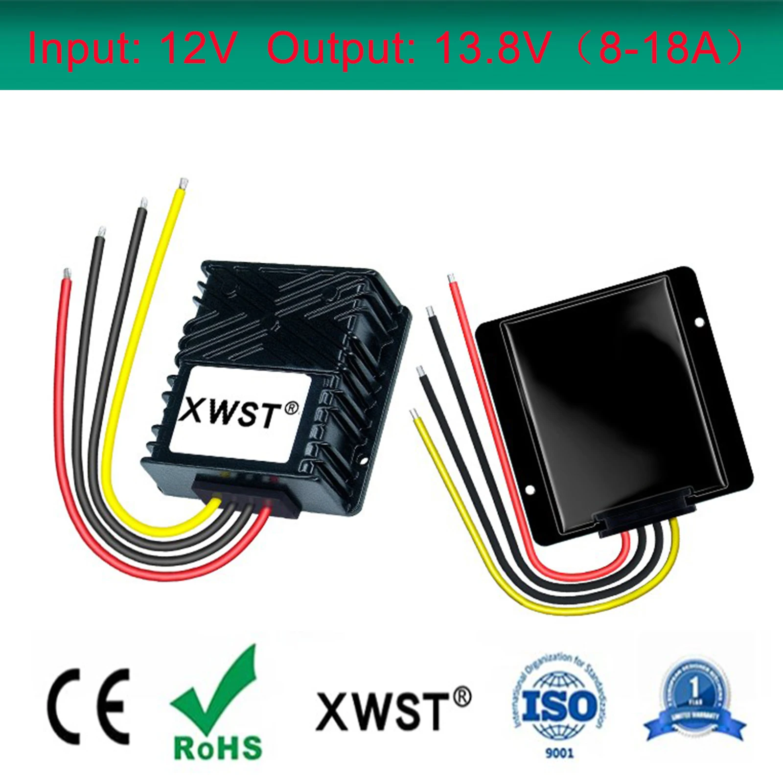 

2023 New Black Shell 12V to 13.8V 8A 12A 18A Boost DC DC Converter 12 V to 13.8 V Voltage Regulator for Cars Solar Inverter
