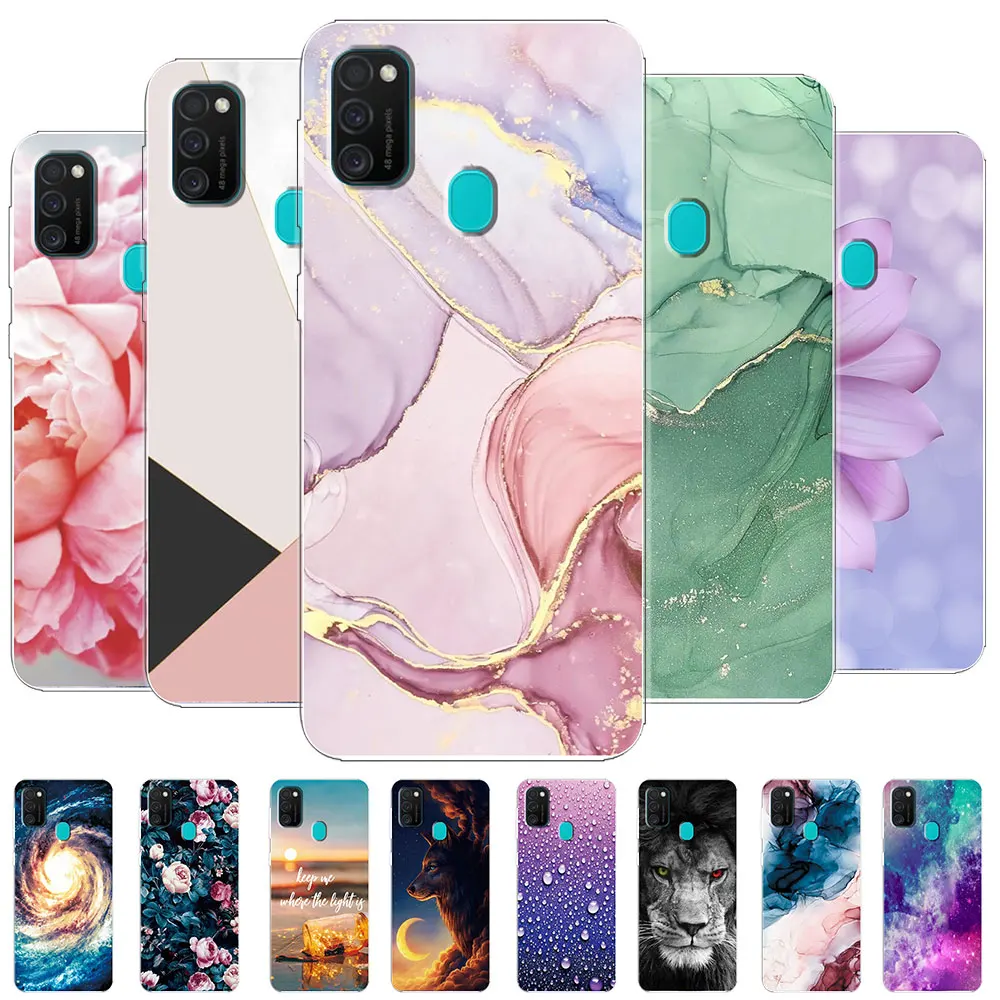 Чехол для Samsung Galaxy M21 M30s M31, чехол для Samsung Galaxy M31 Prime, мраморный мягкий прозрачный силиконовый чехол для Samsung M31, чехлы