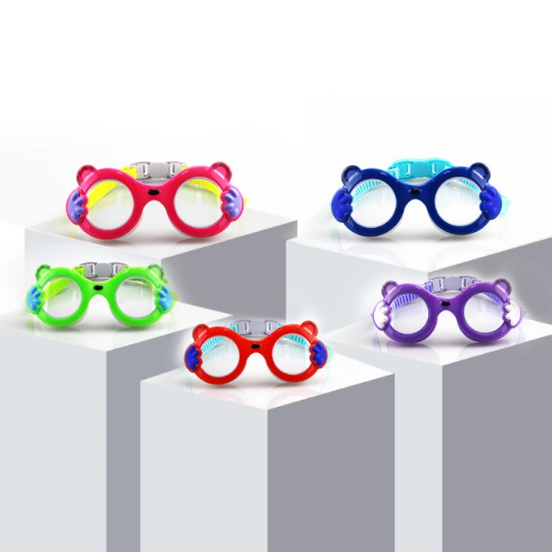 

C532 Kids Cute Comfortable Waterproof Anti-Fog HD Transparent Colorless Swimming Goggles