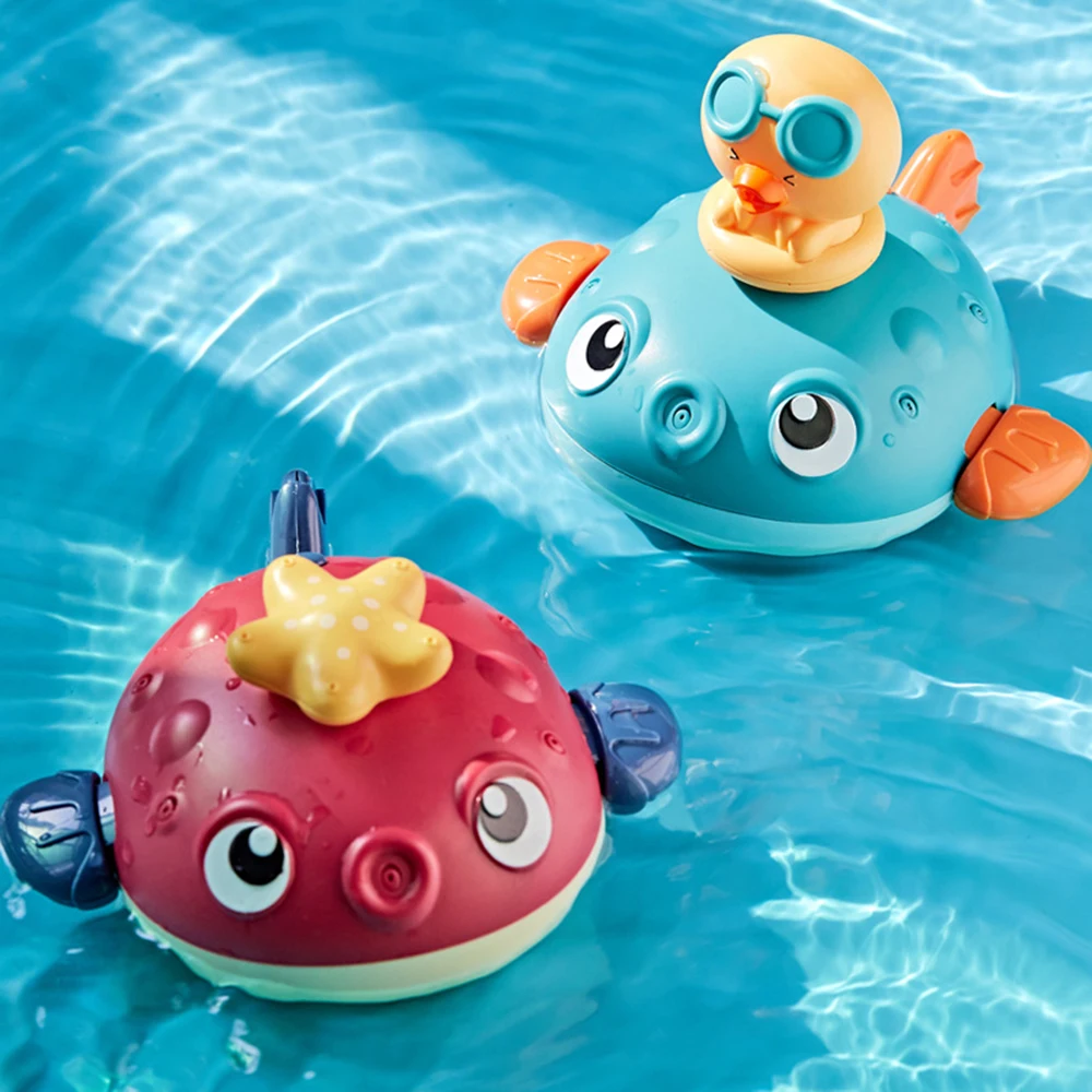 

Electric Rotating Water Jet Puffer Fish Baby Bathroom Bath Toys Children Boys And Girls Playing In The Water Shower