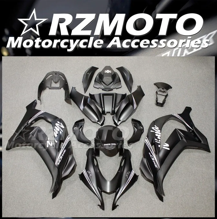 

4 подарка инъекция Новый ABS Обтекатели комплект подходит для kawasaki Ninja ZX-10R ZX10R 2016 2017 2018 16 17 18 19 черный матовый на заказ