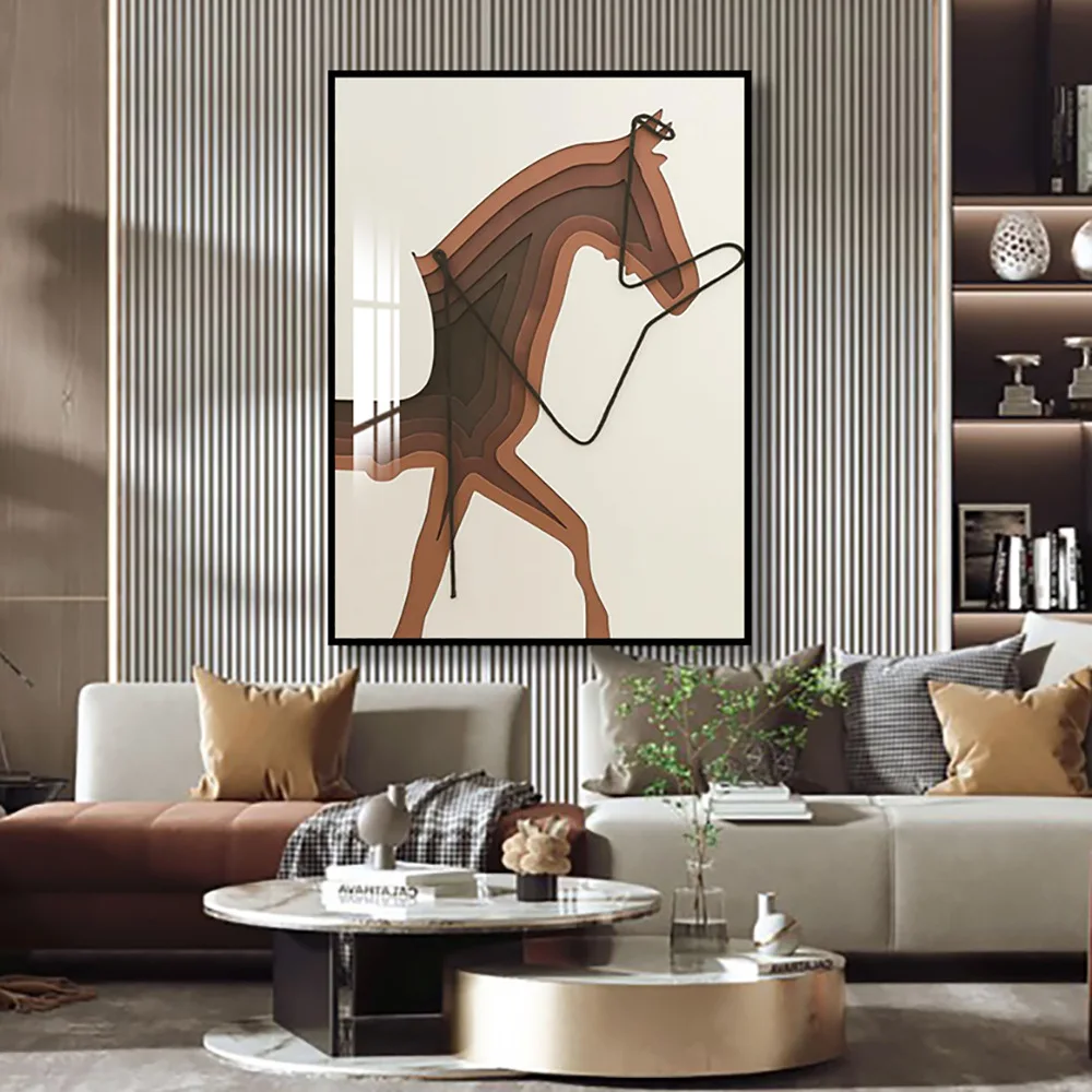 Абстрактная живопись лошадь слон животное холст декоративный крыльцо гостиная
