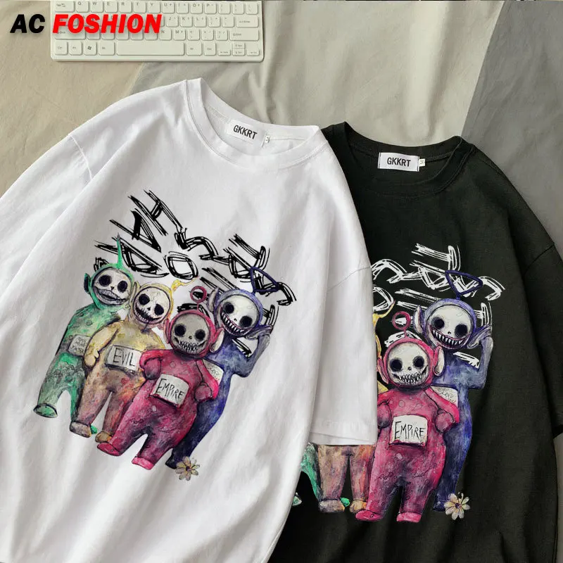 

Women T Shirts Summer Streetwear Tops Funny Printed Harajuku Korean Clothes Oversized T Shirt Short Sleeve Tee Shirt Femme Tops