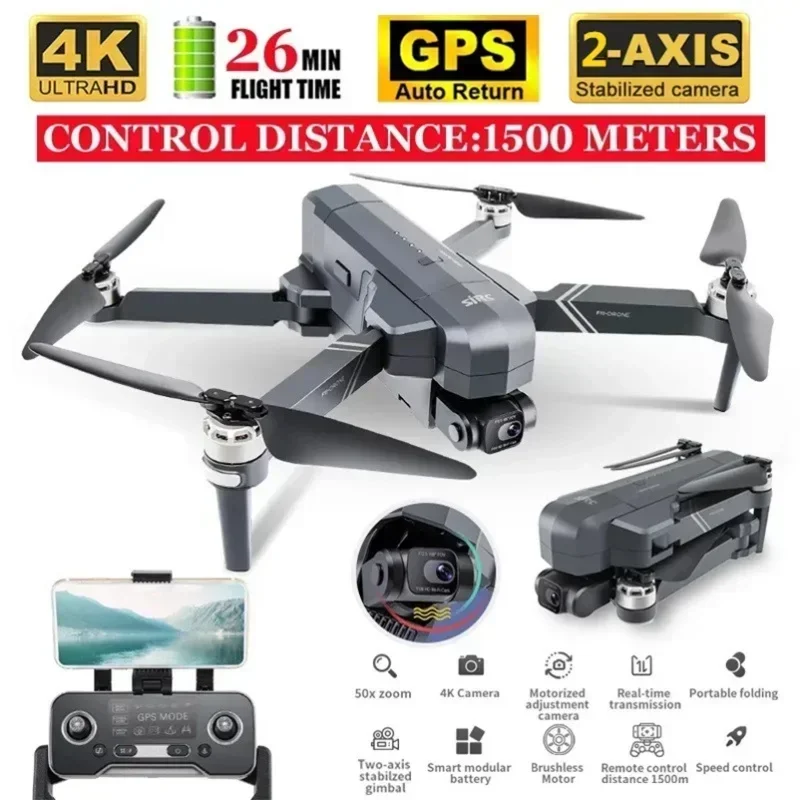 

HJ F11 4K Professional Drone GPS Quadcopter With 4K HD TWO Axis Gimbal Dual Camera Brushless 5G WIFI FPV Drones Selfie DronToy