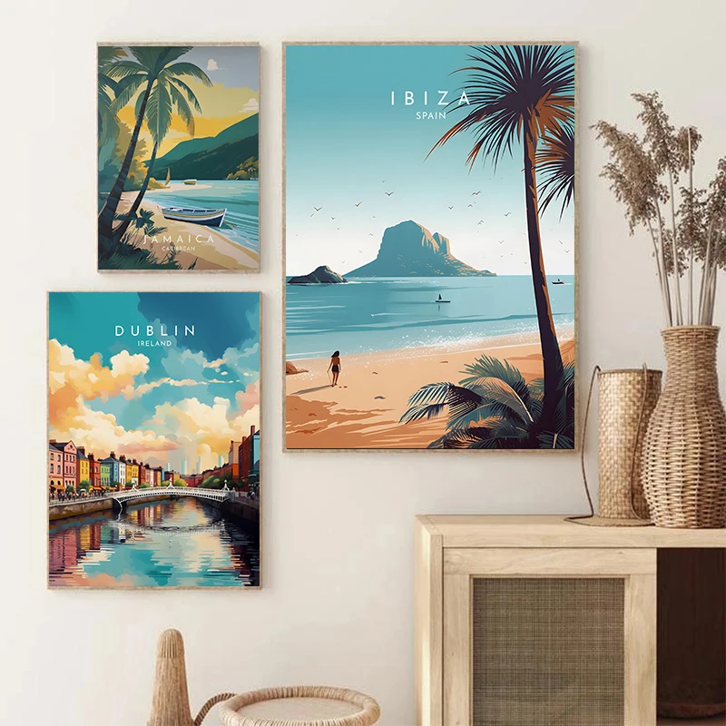 Кукурузная стена Коста-Рика Дубай Everglades Travel Анталия Аруба плакаты Картина на