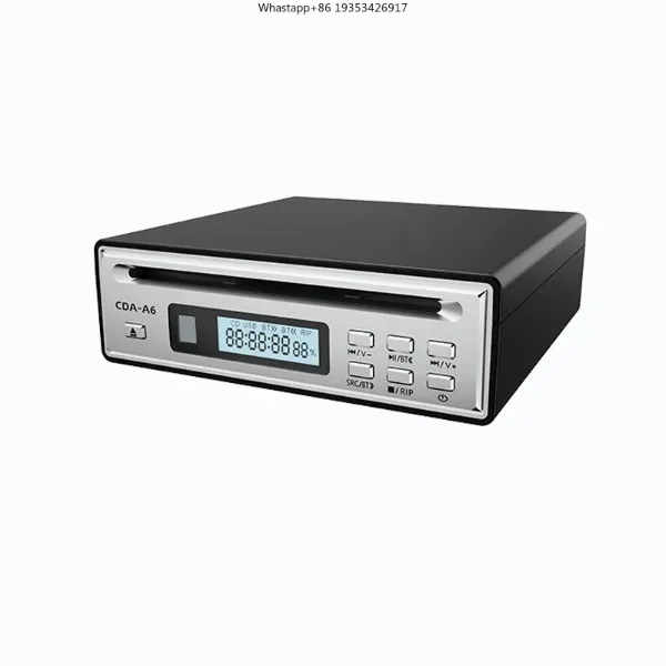 Фото Аудиофильский двухканальный Bluetooth CD-плеер, цифровой проигрыватель, устройство для захвата CD-дисков, подходит для воспроизведения WAV, с оптическим и AUX-выходом. №4