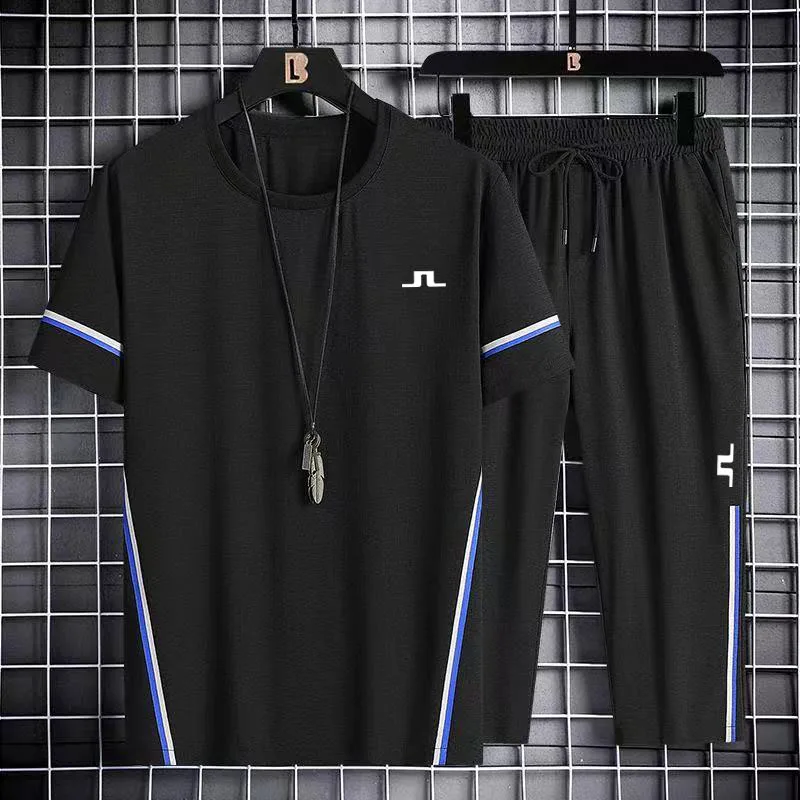 Golf Clothes Men's 2023 Summer Men's Golf Clothes Golf Shirt Golf Shorts 2-piece Set Golf Clothes Golf Clothes Men's T-shirt