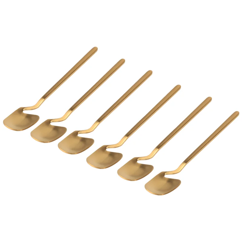 

Кофейные ложки, 6 штук Φ, 5,6 дюйма, нержавеющая сталь, фотоложки, маленькая ложка (золото)