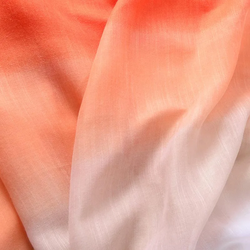 Женский платок с кисточками мягкий шарф-платок градиентным переходом цветов