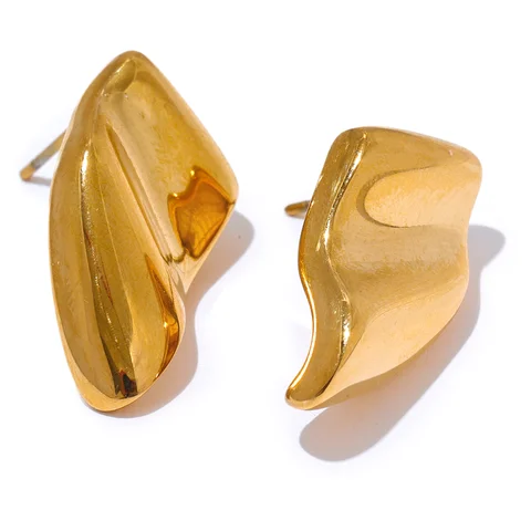 Yhpup асимметричные серьги-гвоздики из нержавеющей стали