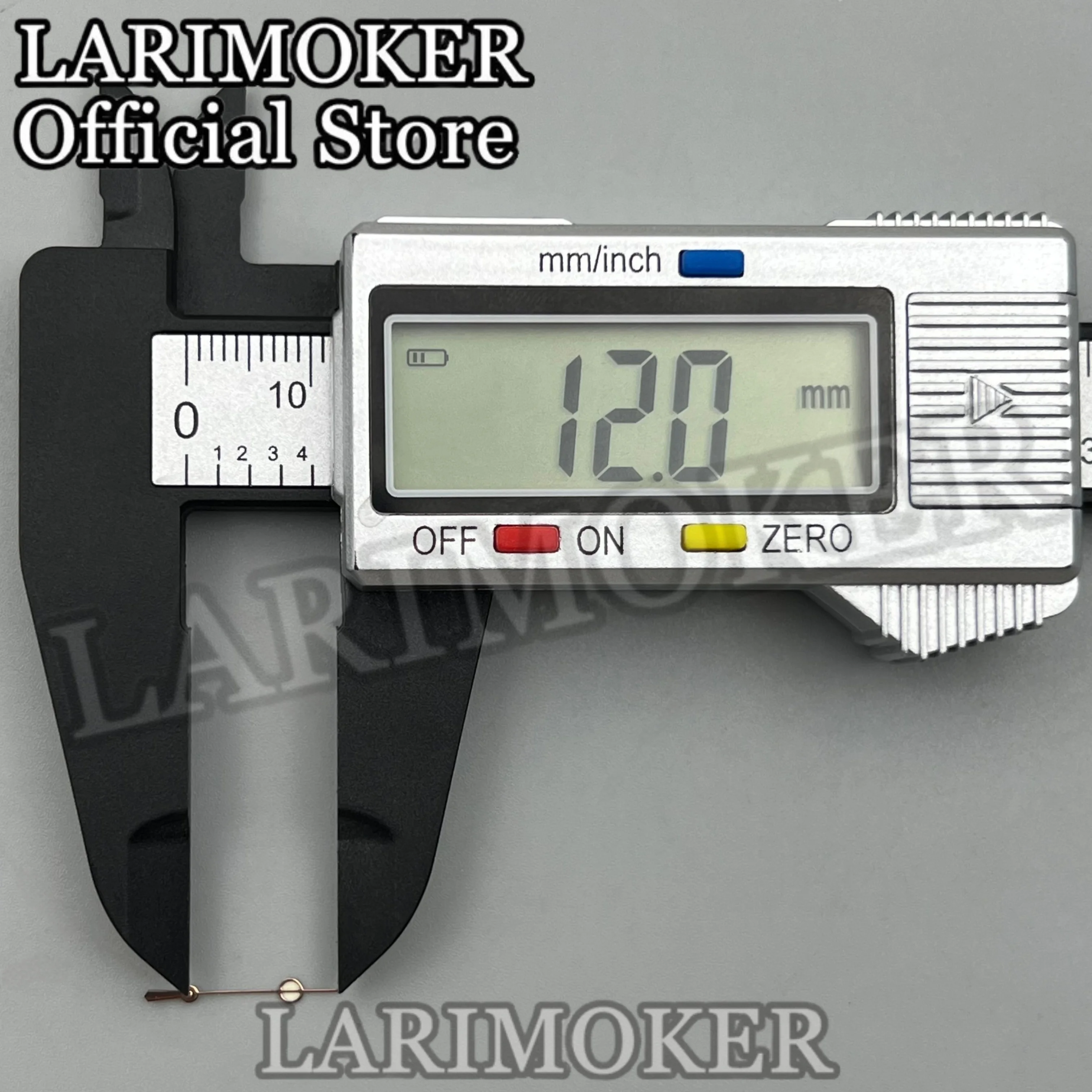 Фото Стрелки для часов LARIMOKER 12 мм x 11,3 мм x 8,5 мм, серебристо-золотистые, с зеленым люминесцентным покрытием, для механизмов NH34, NH35, PT5000, аксессуары для часов, подходят для циферблата 29 мм. №4