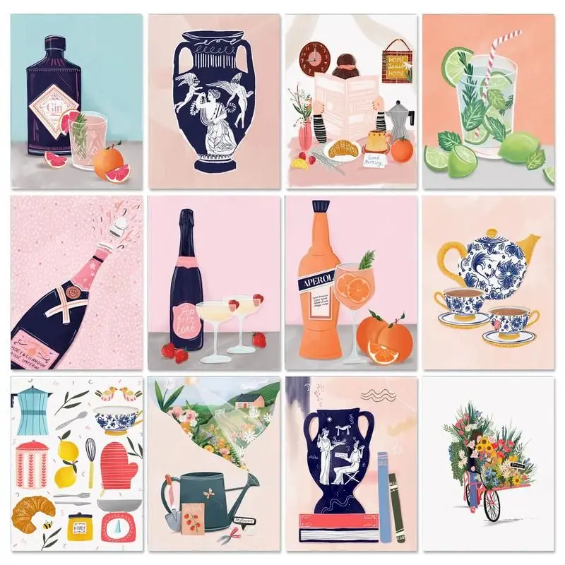 

GATYZTORY Modern Painting By Numbers Handpainted On Canvas Painting Illustrations Landscape Paintings On Number DIY Gift Wall Ar