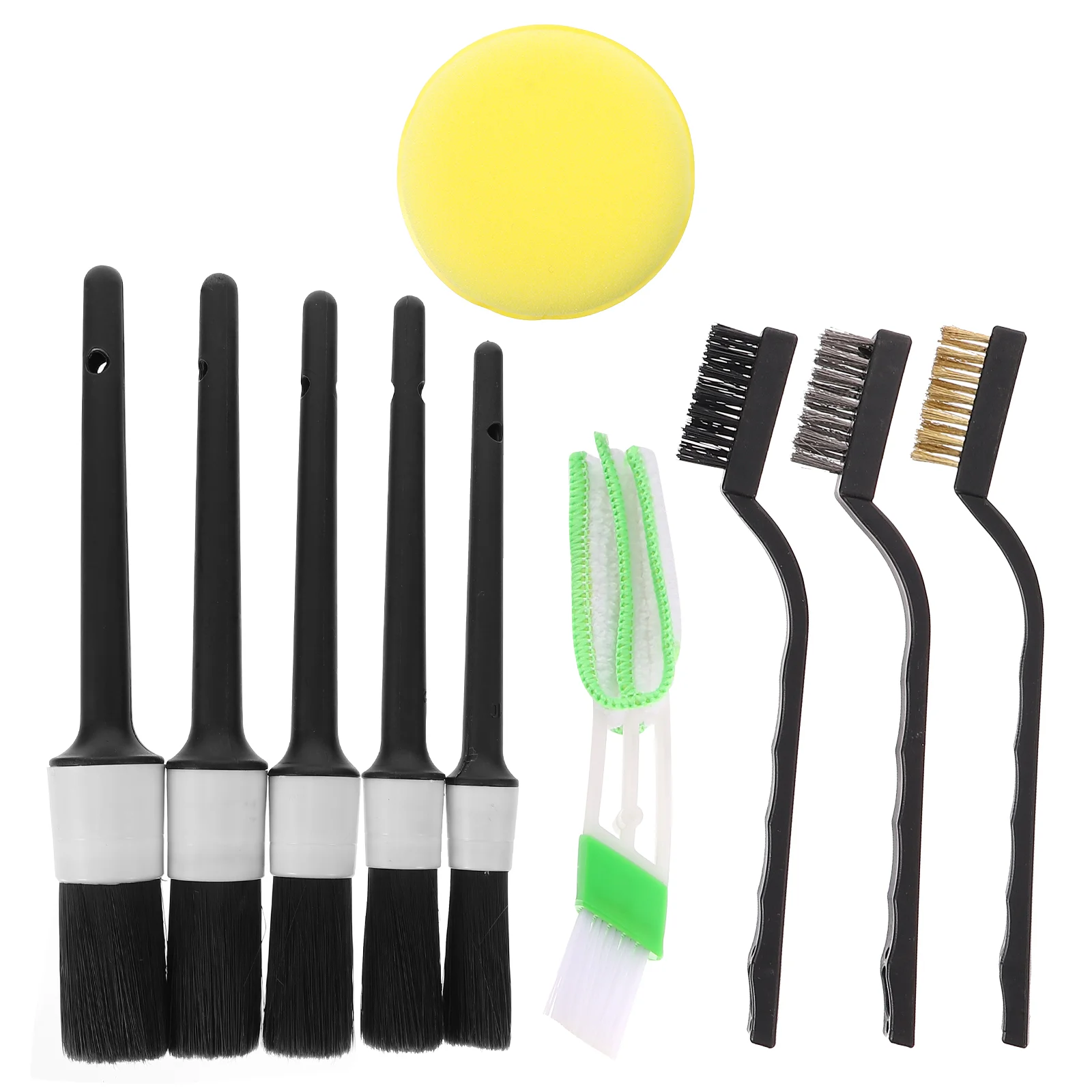 

1 Set Car Detailing Brushes Premium Sponge Wax Applicator Air Conditioner Brush Auto Detail Brush