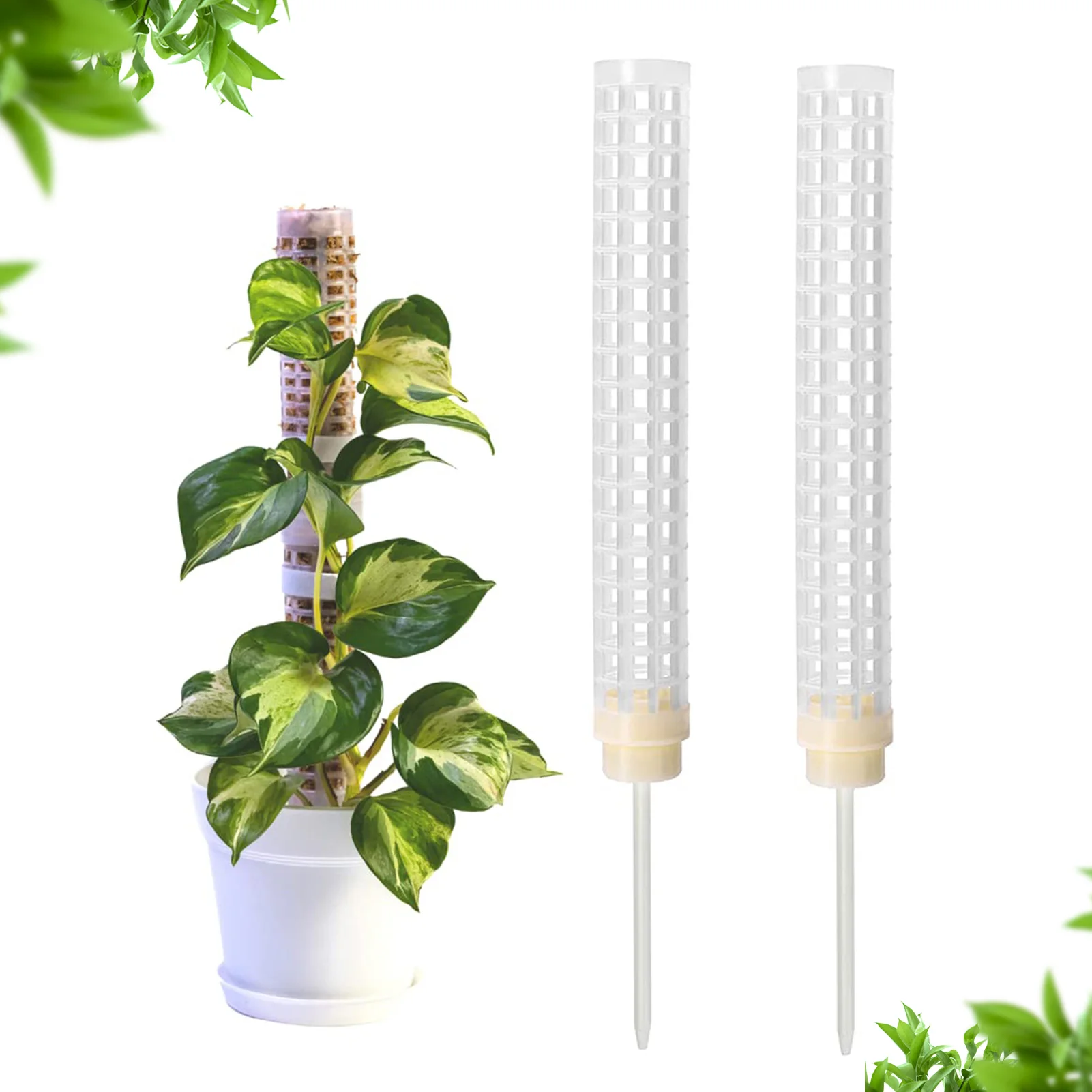 

Moss Pole For Plants Plastics Stackable Moss Totem Pole Stick Plant Stakes Moss Sticks For Monstera Indoor Creepers Plant