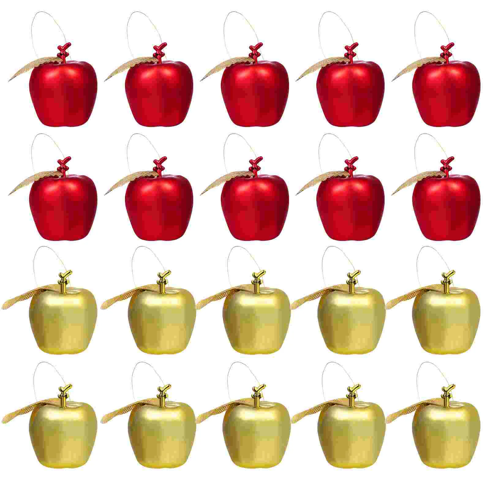 

24PCS Simulation Apple Pendant Charming Fashion Hanging Decorations Party Pendants Mini Apple Ornament for Christmas
