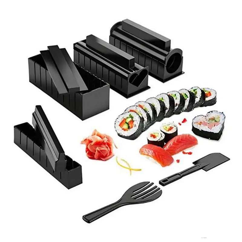 

DIY Creative Kitchenware Rice Ball Mold DIY Ten-piece Kitchen Gadget Set Sushi Set Sushi Mold Sushi Accessories