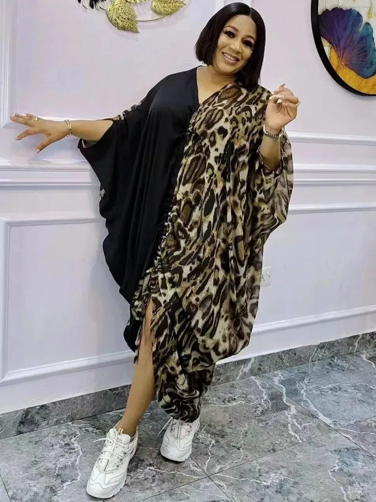 

Length150cm African Maxi Dresses Women Traditional Cultural Wear Fold Bat Sleeve Dress Summer Clothes Casual Robe Femme Vestidos