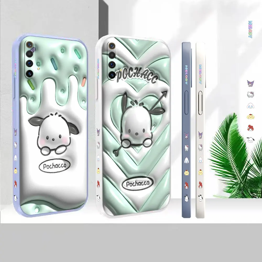 

Liquid Case For OPPO Reno 7Z 6 5F 5Z 4 4Z 2Z Ace 2 Find X6 X5 X3 X2 Realme X50 X7 Pro Lite 5G Funny Cute Pochacco Cover Fundas