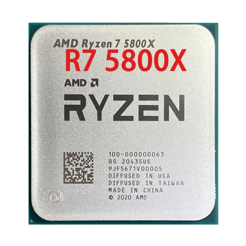 

AMD Ryzen 7 5800X R7 5800X 3.8 GHz Eight-Core 16-Thread CPU Processor 7NM L3=32M 100-000000063 Socket AM4