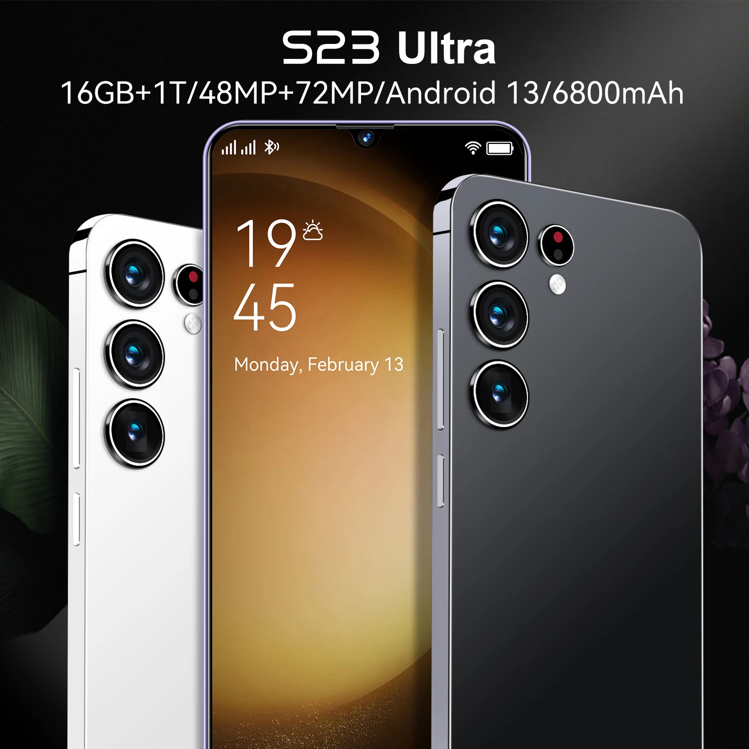 

Смартфон S23 Ultra, 7,0 дюйма, 6800 мАч, 16 + 1 ТБ