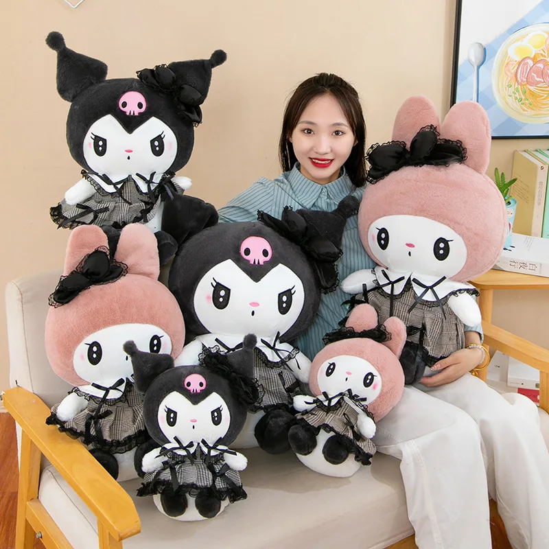 

Cartoon Anime Sanrio My Melody Plush Stuffed Dolls Kawaii Kuromi Sofa Cushion Pillow Decoration Toys Birthday Gifts for Girls